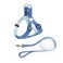 Helepet Flat Pet Leash Harness-Plastic Buckle - S, BLUE
