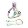 Helepet Flat Pet Leash Harness-Plastic Buckle - S, YELLOW RAINBOW