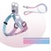 Helepet Flat Pet Leash Harness-Plastic Buckle - S, PINK RAINBOW