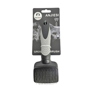 Cozy Paws Pet Slicker Brush Small, Grey Handle- 20x7.5cm
