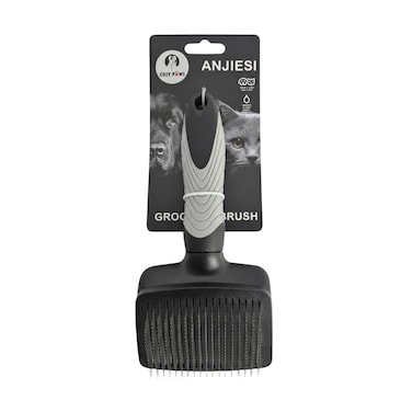 Cozy Paws Pet Slicker Brush, Medium, Grey Handle-22x10cm