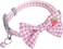 Cozy Paws Adjustable Pet Collar Bow Tie With Bell - Medium (36-40cmx1.5cm)-Pink