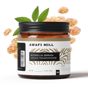 AWAFI MILL Indian Frankincense Resin 100g    Salai Guggul    Boswellia serrata