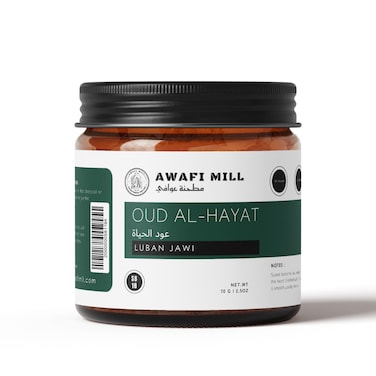AWAFI MILL Oud Al-Hayat Scented Jawi 70g   Oud, Amber &amp; Musk