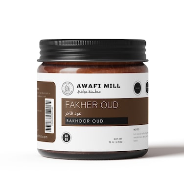 AWAFI MILL Fakher Oud 70g   Golden Amber &amp; Smooth Musk Bakhoor