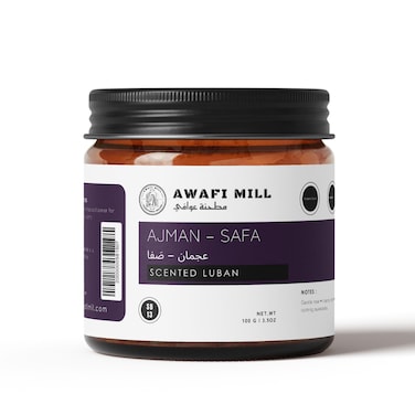 AWAFI MILL Ajman 100g   Safa Scented Luban   Rose &amp; Clean Musk