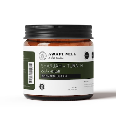 AWAFI MILL Sharjah 100g   Turath Scented Luban   Amber &amp; Musk