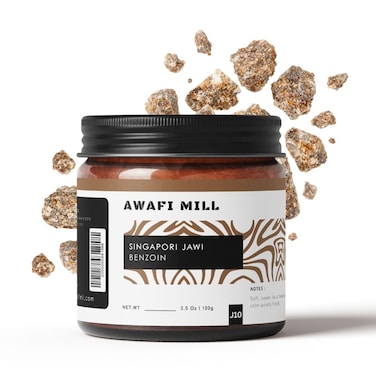 AWAFI MILL Singapori Jawi Incense 100Gg   Singapore-Style Block Benzoin