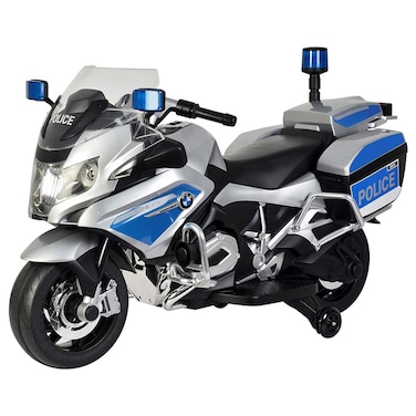 BMW Official Licensed Kids Electrice Rideon Police Bike 12v - Silver