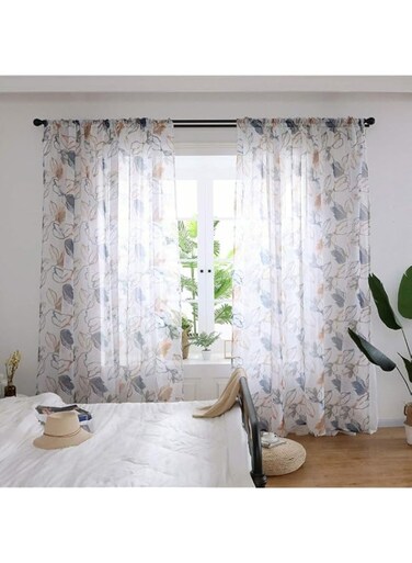 Cryfokt Valances, Elegant Peaceful Window Curtain, Office Study Work for Home (Brown)