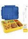 Essentials Premium Leak Proof Bento Lunch Box with 6 Compartments &acirc;&euro;&ldquo; BPA Free, Microwave Safe lunch box for Adults &amp; Kids daily use for School, Office and Travel (Royal Blue)