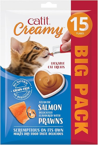 CatIt Creamy Lickable Treats - Salmon &amp; Prawns

