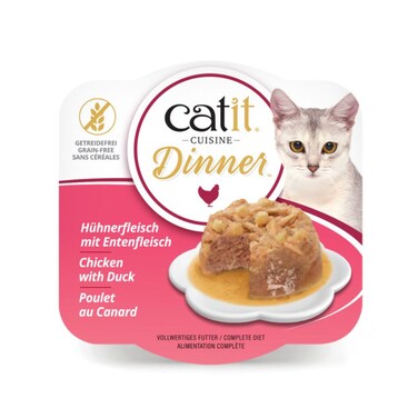 Catit Chicken Dinner Duck &amp; Potato 6x75g Wet Cat Food