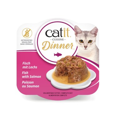 Catit Fish Dinner Salmon &amp; Green Beans 6&times;75G Wet Cat Food