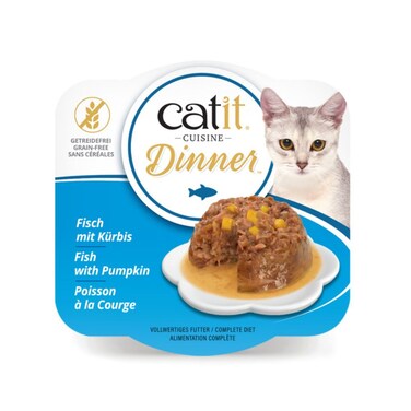 Catit Fish Dinner Whitefish &amp; Pumpkin 6&times;75G Wet Cat Food