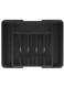 Cutlery Drawer Organizer, Plastic Silverware Tray for Kitchen, Adjustable Flatware with 8 Compartments, Non-Slip Utensil for Knives Spoons Forks, Fits Most Drawers, Black