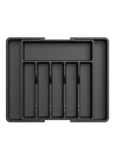 Expandable Adjustable Cutlery Drawer Organizer &acirc;&euro;&ldquo; Large Silverware &amp; Flatware Holder, Multi-Compartment Utensil Tray for Spoons, Forks &amp; Knives &acirc;&euro;&ldquo; Premium PP Kitchen Drawer Organizer