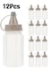 12Pcs Mini Squeeze Bottles for Sauces Reusable Plastic Condiment Containers Leak-Proof Portable Dressing Dispensers for Bbq Lunch Box