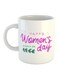 Happy Women's Day Printed Coffee Mug White/Purple/Green 10x8x8cm
