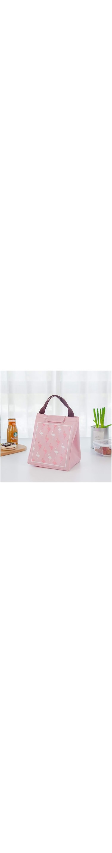 HUICHEN Fresh Insulation Cold Bales Thermal Oxford Lunch Bags Waterproof Convenient Leisure Bags Tote Bags (Color : Pink Flamingo)