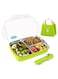 AC&amp;L 1000ml Stainless Steel Lunch Box, Bento Box with 3 Compartment for Kids and Adults, Skid-proof Silicone with Tableware Set and Insulated Lunch Bag, Dishwasher &amp; Microwave Safe (Green)