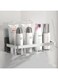 Xspring Shower Caddy, No Drilling Removable Shower Organizer Stand, Wall Mounted Shower Shelf, Shower Caddy Suction Cups Heavy Duty for Shampoo, Gel, Conditioner, Bathroom and Kitchen (White)