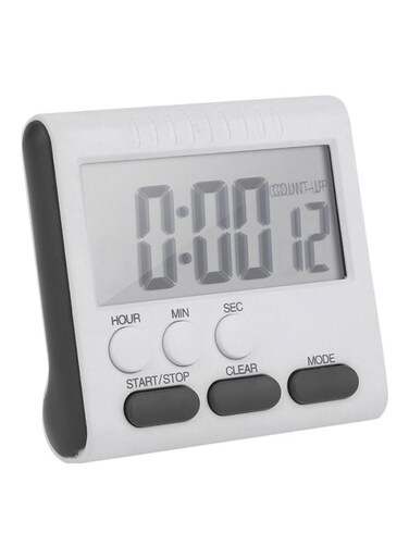 Kitchen Timer White/Black 7.5x7x1.5centimeter
