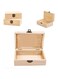 KYLER Unfinished Wooden Box with Hinged Lid, 4 Pcs- 6"x3.8"x2" Wood Boxes Bulk for Craft, Make Your Own Gift, Jewelry Pin Box