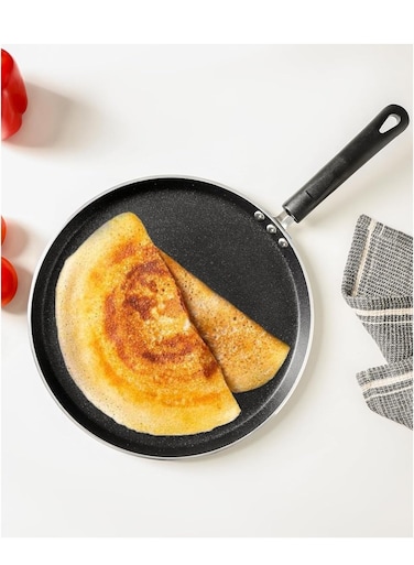 Non-Stick Tawa, Dosa Pan, Crepe Maker, Pancake Pan, 28cm, Aluminium Cookware,Roti, Chapati, Flatbread Skillet,BB1593