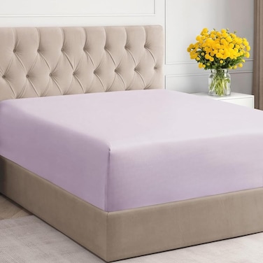 Hotel Quality 100% Cotton Fitted Bed Sheet - Lavender, 150 x 200cm
