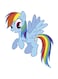 RoomMates RMK2532GM My Little Pony Rainbow Dash Peel And Stick Giant Wall Decals,Multicolor