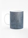 Designer Printed Coffee Mug with Heavy Duty Handle 11oz Ceramic Personalised Gift Mugs Cup [Microwave Safe &amp; Dishwasher Proof] - Dark Denim Print