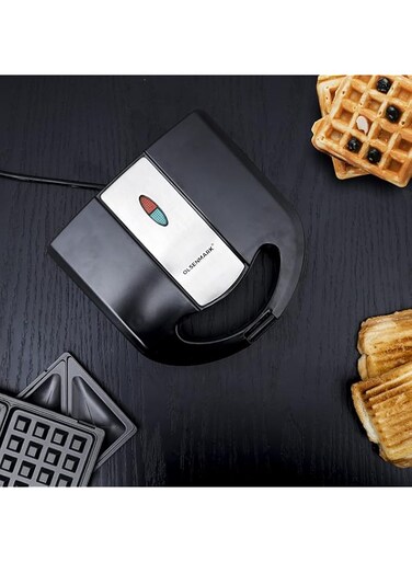 Olsenmark 3 In 1 Multiplate Sandwich Maker, Black