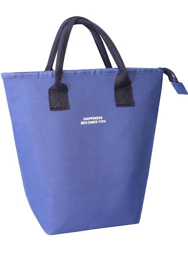 Blue Large Insulated Lunch Bag for Women Men, Adults Reusable Simple Bento Lunch Bag Lunch Container Lunch Tote Bag for Lunch Box for Picnic Work Hiking Beach