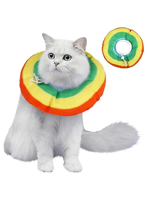 Aputue Cat Cone Collar, Comfortable and Soft Pet Neck Cone to Prevent Licking Wounds, Adjustable Waterproof Cat Cone After Surgery, Cute Cat Recovery Collar for Kitten Small Dogs