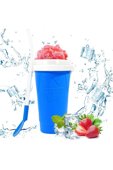 Slushie Maker Cup, Magic Squeeze Cooling Maker for Milkshake, Smoothie, Ice Mug, Portable