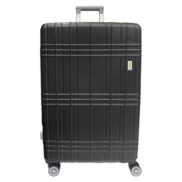 Track Checks 4 Wheel Luggage Hard Trolley Black 79cm