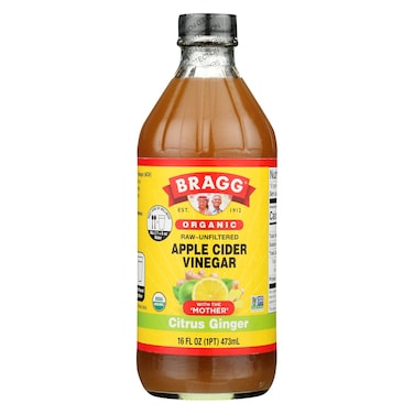 براغ خل تفاح عضوي بالحمضيات والزنجبيل، 473 ملل