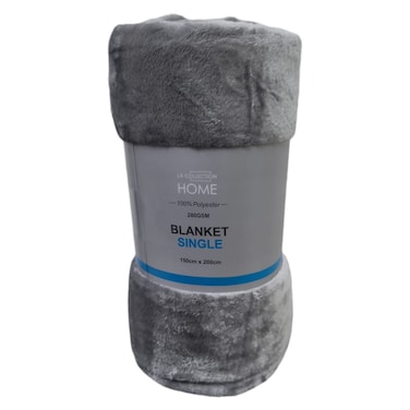 لاكوليكسيون بطانية بوليستر 280 غرام لكل متر مربع -  رمادي فاتح، مقاس 150×200 سم، 882 غرام