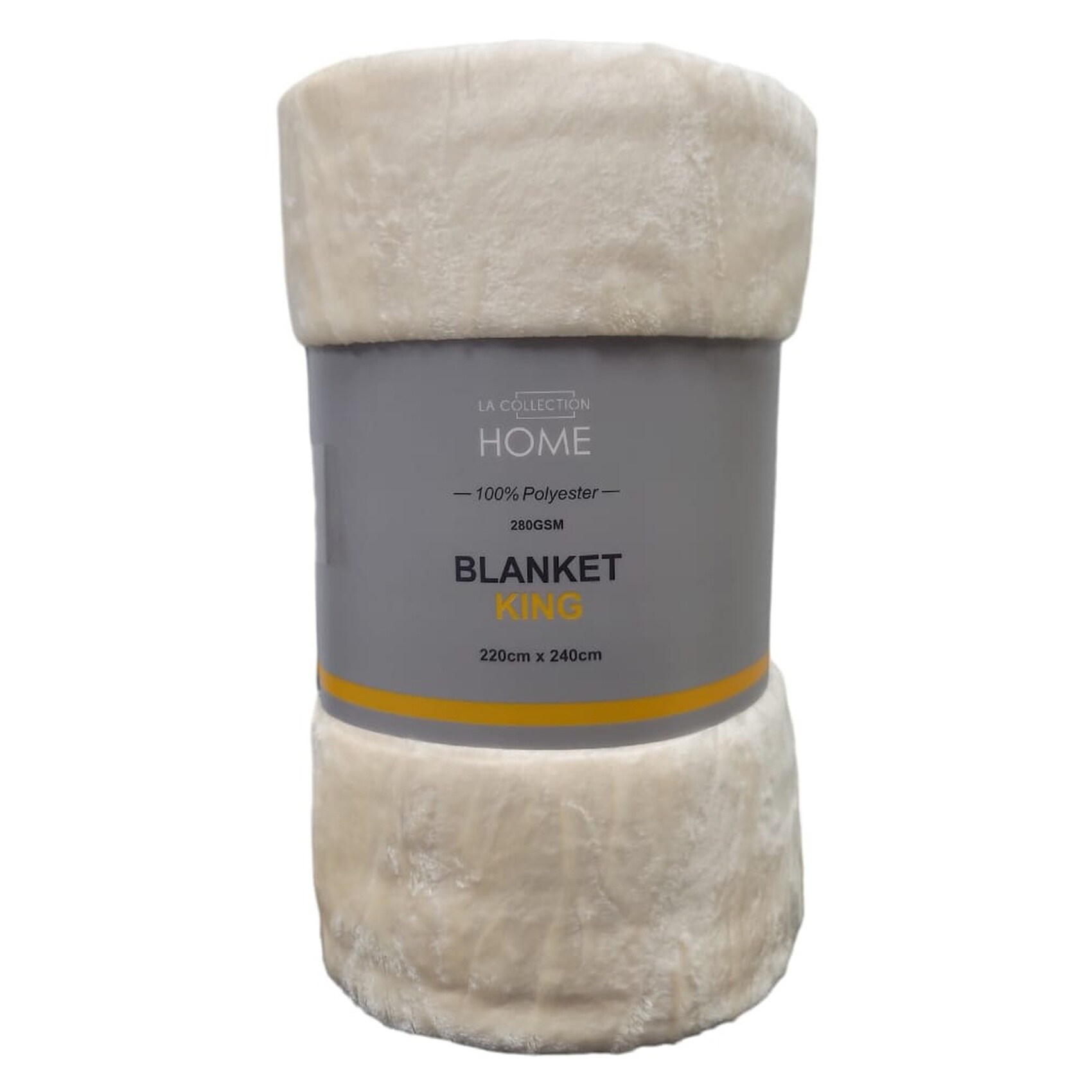 Collection Polyester Throw Buy LA Collection 280 GSM Polyester Blanket King Ecru 220x240cm 1552g ...