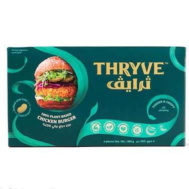 Thryve Tender and Crispy Plant-Based Chicken Burger, 380g