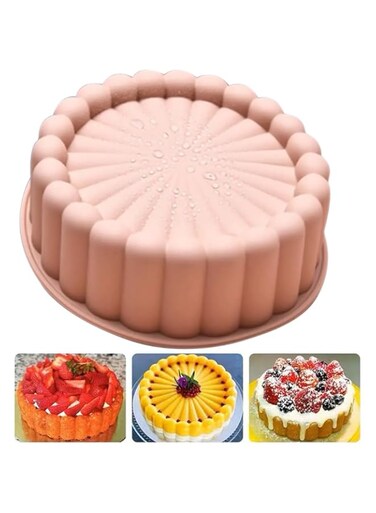 Silicone Sunflower Cake Pan for Baking, Round Cake Mold for Birthday Party Cake