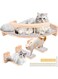 Angju Wall Mounted Cat Hammock Cat Wall Shelves with 3 Steps, Cat Wall Shelf and Steps with Plush Covered,Solid Wood Cat Wall Furniture Cat Climbing Shelf for Climbing Sleeping Playing