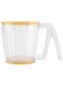 Luqeeg Mechanical Flour Strainer, Hand-held Cup Flour Sifter Strainer, Powder Mesh Sieve Baking Supplies Tools with Lid