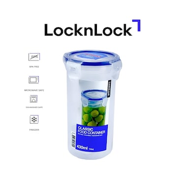 LocknLock 430ml  Round  Airtight Food Storage  - BPA-Free, Microwave, Freezer, and Dishwasher Safe
