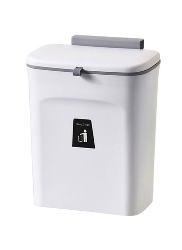 Mountable Indoor Compost Bucket 2.4 Gallon Kitchen Bin with Inner Bucket Hanging Small Trash Can with Lid for Under Sink Cupboard Bathroom Bedroom Office Camping 26 x 16 x 29.5 Centimeter