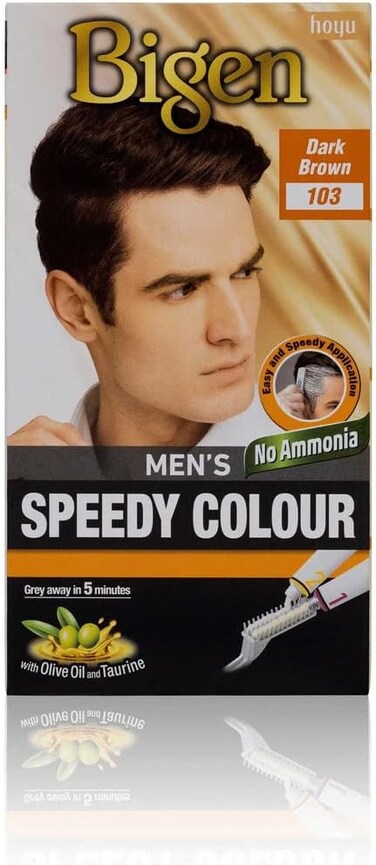 Bigen Men's Speedy Color, Natural Black 103 &ndash; Ammonia-Free Formula