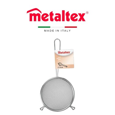 Metaltex Aluminium Strainer &ndash; 10cm, Rustproof Mesh, Wire Handle, Made in Italy