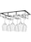 Funito Wine Glasses Rack Under Cabinet Stemware Rack,Wine Glass Hanger Rack Wire Wine Glass Holder Storage Hanger for Cabinet Kitchen Bar (3 Rows)
