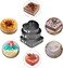 Set of 3PCS Springform Pans Cake Bake Mould Mold Bakeware with Removable Bottom Round Heart Square Shape